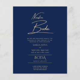 Enkelt Nuestra BODA Text Only Inv Spanska Bröllop