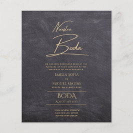 Enkelt Nuestra BODA Text Only Inv Spanska Bröllop
