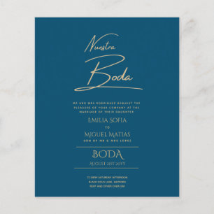 Enkelt Nuestra BODA Text Only Inv Spanska Bröllop