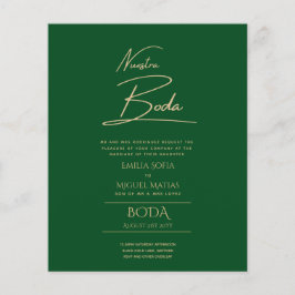 Enkelt Nuestra BODA Text Only Inv Spanska Bröllop