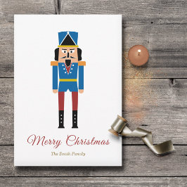 Enkelt Nutcracker-Helgdag-kort Julkort