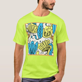 Enkelt Ocean Mönster Art T Shirt