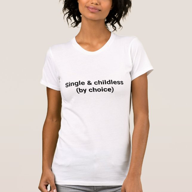 Enkelt och barnlöst efter eget val minimalistiskt  t shirt (Framsida)