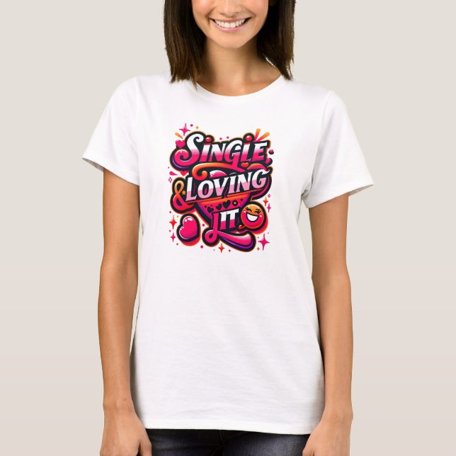 Enkelt och bekvämt - Startar Valentindagen T Shirt (Framsida)