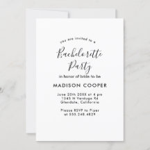 enkelt och elegant Bachelorette-parti