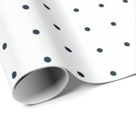 Enkelt och Elegant Blå och vitt Polka dots Presentpapper