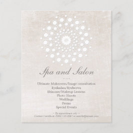 Enkelt och Elegant Hair Salon och Spa Benvit Flygblad