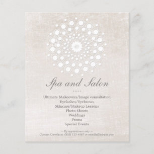 Enkelt och Elegant Hair Salon och Spa Benvit Flygblad
