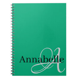 Enkelt och Elegant monogram och Namn Anteckningsbok