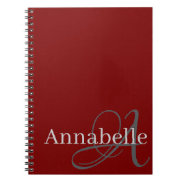 Enkelt och Elegant monogram och Namn Anteckningsbok