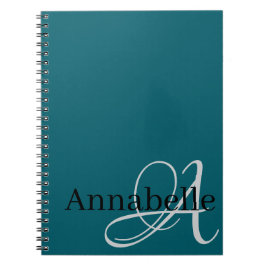 Enkelt och Elegant monogram och Namn Anteckningsbok