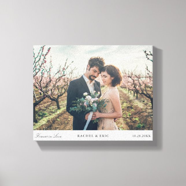 Enkelt och minimalistiskt i Kärlek Foto Canvastryck (Framsida)