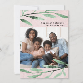 Enkelt och modernt botaniskt julkort