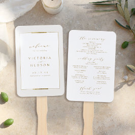 Enkelt och modernt Bröllopsprogram med framad stat