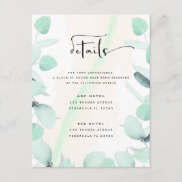 Enkelt och modernt hölje för eukalyptus Greenery Tilläggskort