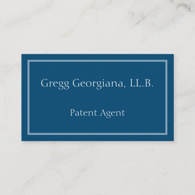 Enkelt och Professionell Patent Agent-Affärskort Visitkort (Framsida)