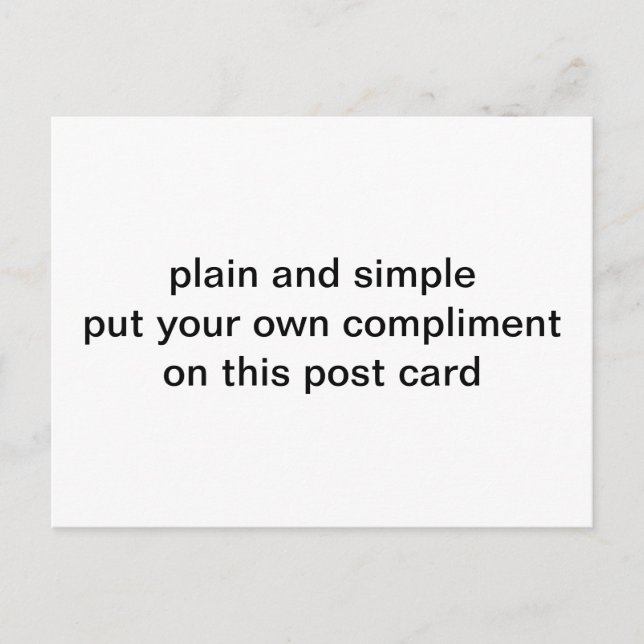 enkelt och rakt vykort (Framsida)