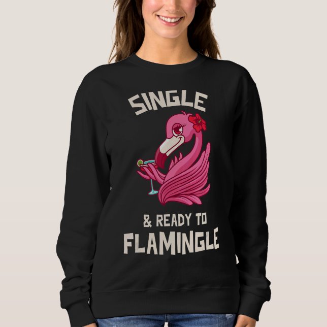 Enkelt och Redo till Flamingle Flirty Flamingo Min T Shirt (Framsida)