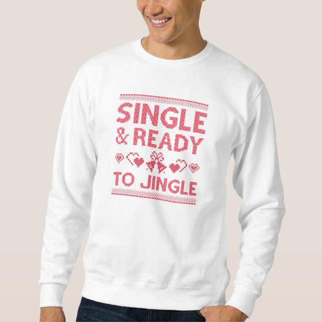 Enkelt och Redo till jingle Lång Ärmad Tröja (Framsida)