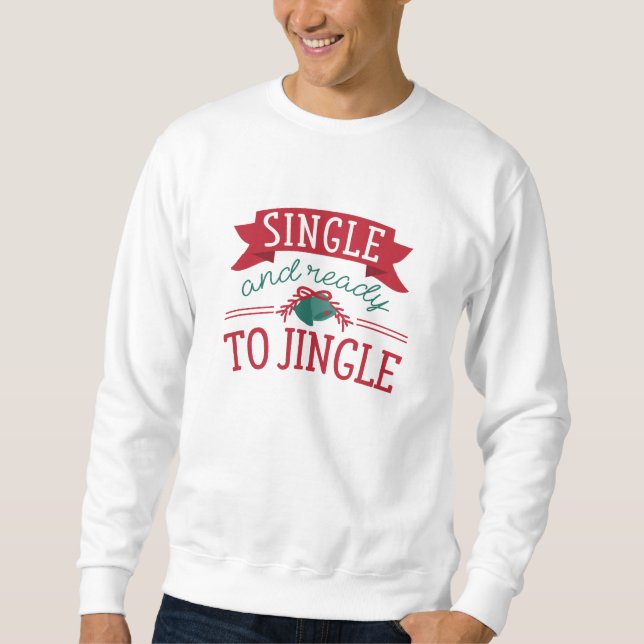 Enkelt och Redo till jingle Lång Ärmad Tröja (Framsida)