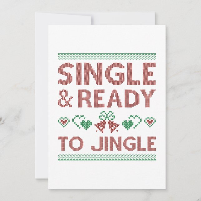 Enkelt och Redo till jingle Tack Kort (Framsida)