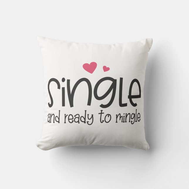 Enkelt och Redo till Mingle Valentine Dekorativ ku Kudde (Framsida)