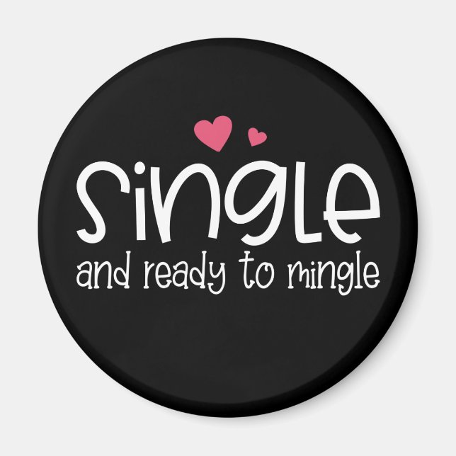 Enkelt och Redo till Mingle Valentine | Magnet (Framsidan)