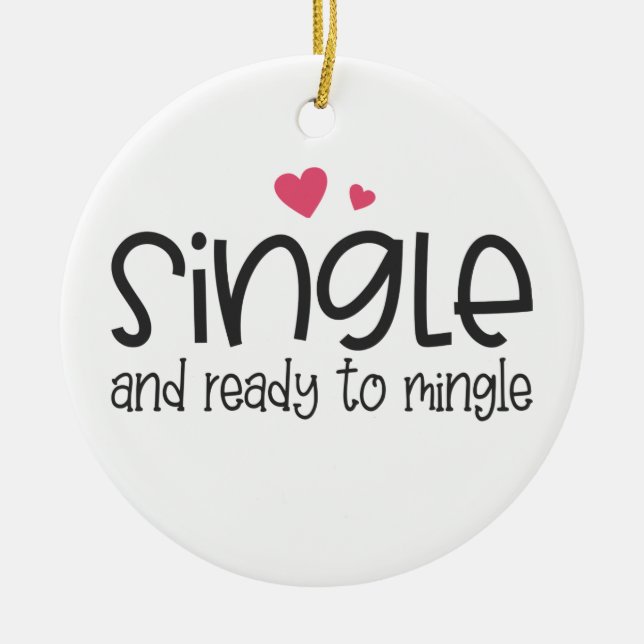 Enkelt och Redo till Mingle Valentine | Ornament (Framsidan)