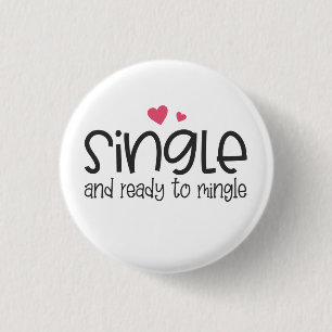 Enkelt och Redo till Mingle Valentine PIN-knapp Knapp