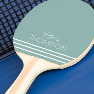 Enkelt och Snyggt Monogram på tealblått Pingisracket
