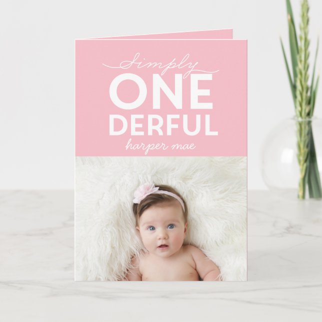 ENKELT ONEDERFUL WONDERFUL KORT (Framsida)
