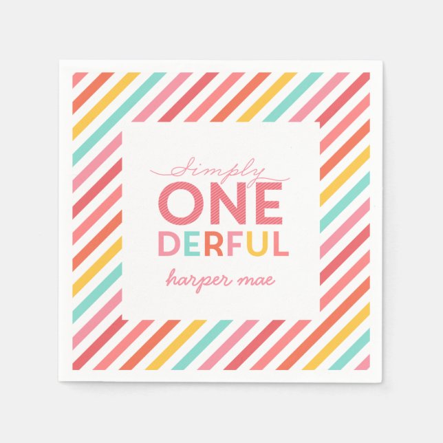 ENKELT ONEDERFUL WONDERFUL PAPPERSSERVETT (Framsidan)