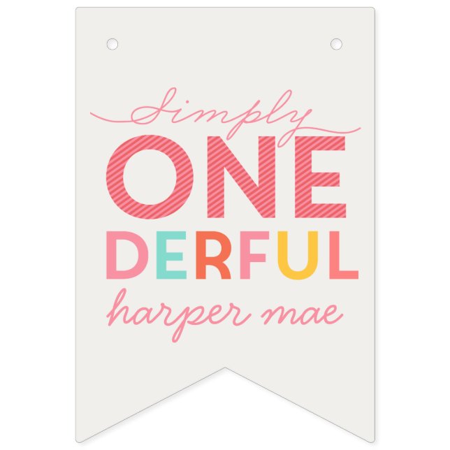 ENKELT ONEDERFUL WONDERFUL VIMPLAR (Första flaggan)