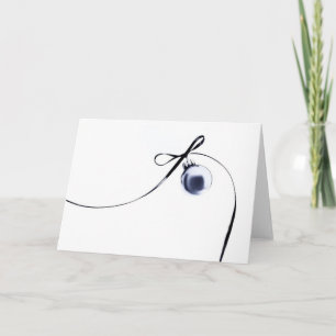 enkelt ornament med band helgkort