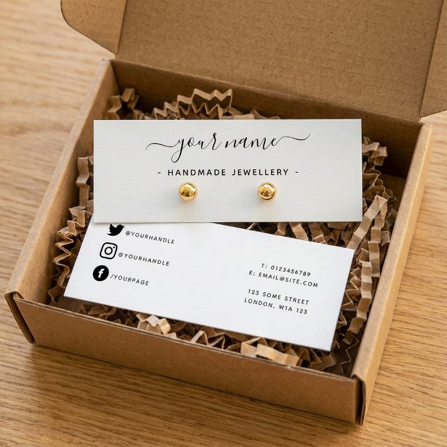 Enkelt öronmärke för mini-visning litet visitkort (Simple earring mini display card.)