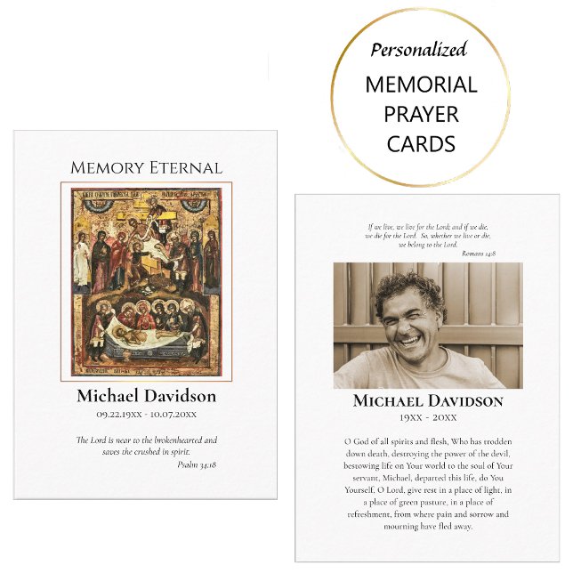 Enkelt ortodoxt kristen begravningskort placeringskort (Skapare uppladdad)