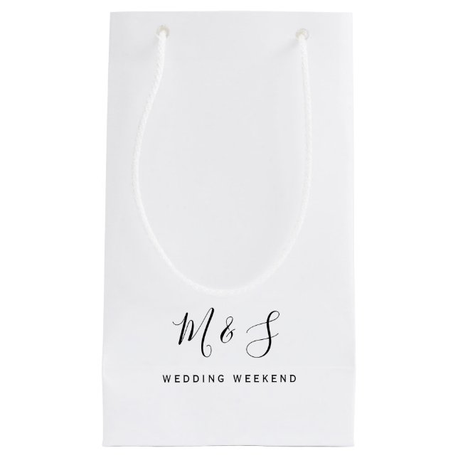 Enkelt par Initialer Bröllop Helg Tack (Framsidan)