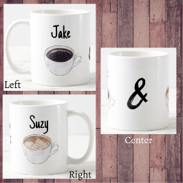 Enkelt par kaffe Älskare Kaffemugg