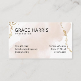 Enkelt Pastel Guld Affärskort Visitkort