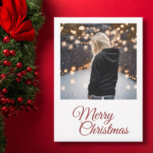 Enkelt Photo God jul Helgdag Card Julkort