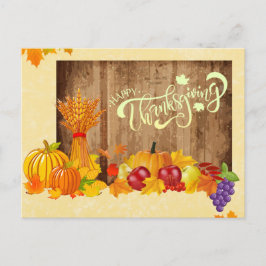 Enkelt Photo Happy thanksgiving Food Hälsning Vykort