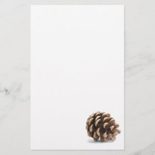 Enkelt pinekon brevpapper