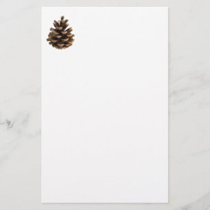 Enkelt pinekon brevpapper