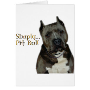 Enkelt PitBull Hälsningskort