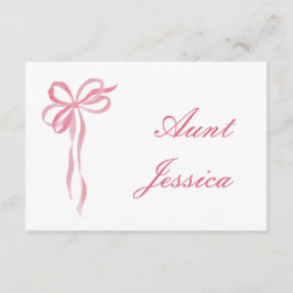 Enkelt platta platta platskort för rosa