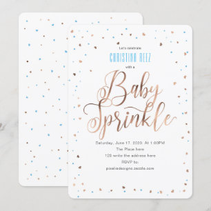 Enkelt, pojke, Sprinkle med Kärlek, Baby Sprinkle Inbjudningar