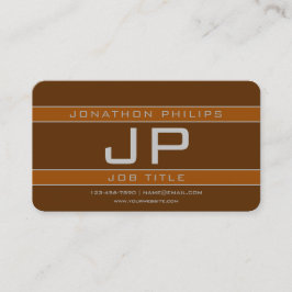 Enkelt porty Brown och Grått Geometric Visitkort