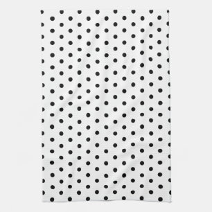 Enkelt pricker svartvit Polka pricker design Kökshandduk