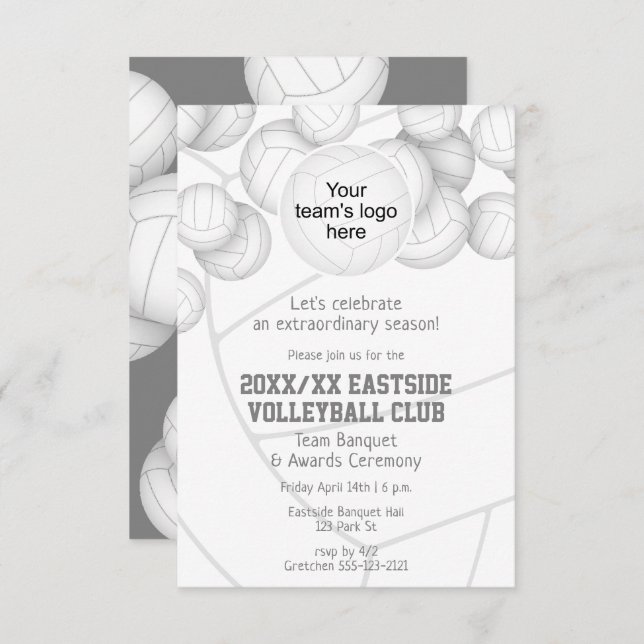 enkelt prisutdelningar av volleyball vid säsongens inbjudningar (Fram/baksida)