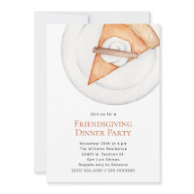 Enkelt Pumpkin Paj Friendsgiving-inbjudan till mid